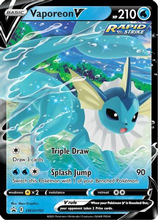 Vaporeon V - SWSH150 (Holofoil)