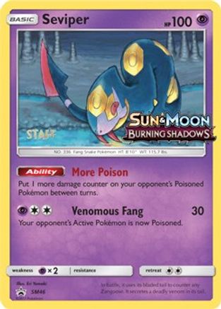 Seviper - SM46 (Prerelease) [Staff] (Holofoil)