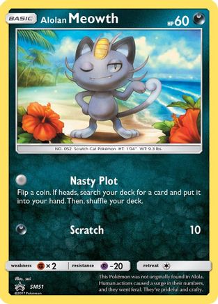 Alolan Meowth - SM51 (Holofoil)