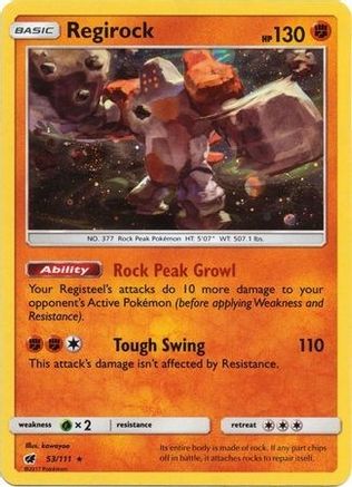 Regirock - 53/111 (Cosmos Holo) (Holofoil)