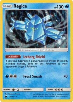 Regice - 28/111 (Cosmos Holo) (Holofoil)