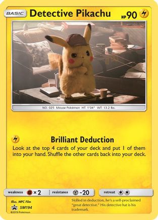 Detective Pikachu - SM194 (Holofoil)