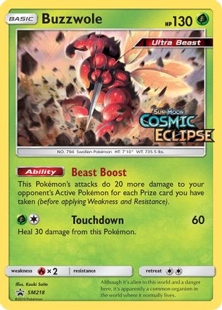 Buzzwole - SM218 (Prerelease) (Holofoil)