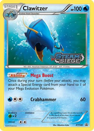 Clawitzer (XY Steam Siege Prerelease) (Holofoil)