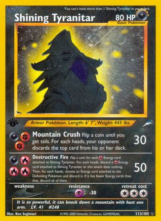 Shining Tyranitar (1st Edition Holofoil)