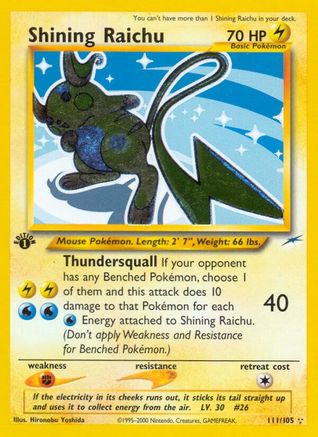 Shining Raichu (Unlimited Holofoil)
