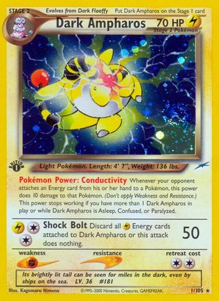 Dark Ampharos (1st Edition Holofoil)