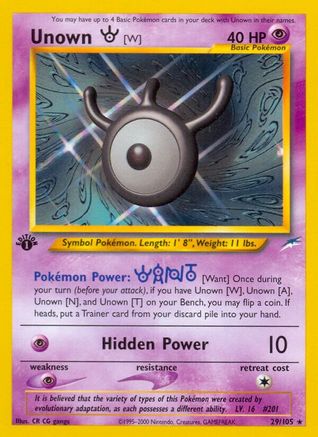Unown [W] (1st Edition)