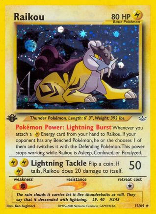 Raikou (13) (1st Edition Holofoil)