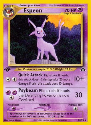 Espeon (20) (1st Edition)