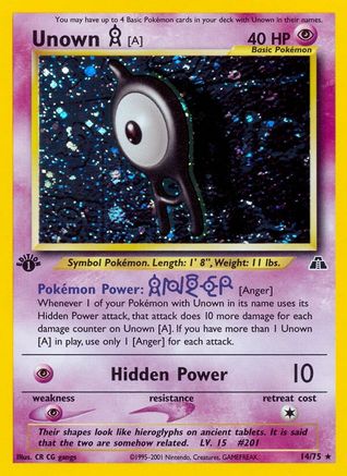 Unown [A] (14) (Unlimited Holofoil)