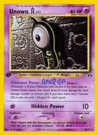 Unown [A] (33) (1st Edition)