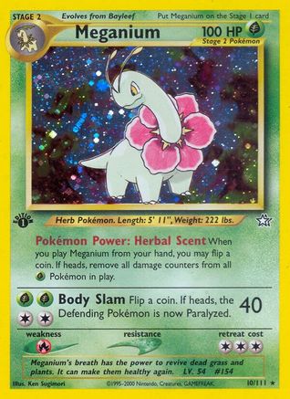 Meganium (10) (1st Edition Holofoil)