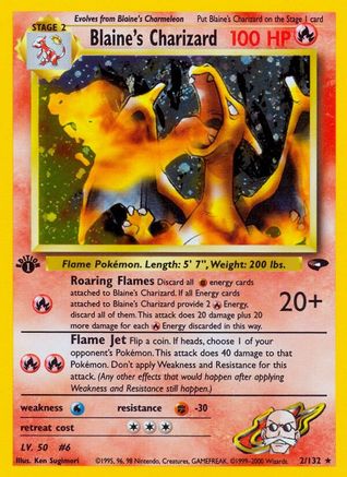 Blaine's Charizard (Unlimited Holofoil)