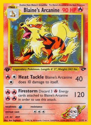 Blaine's Arcanine (1st Edition Holofoil)