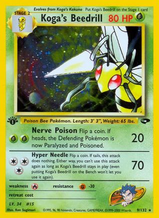 Koga's Beedrill (1st Edition Holofoil)