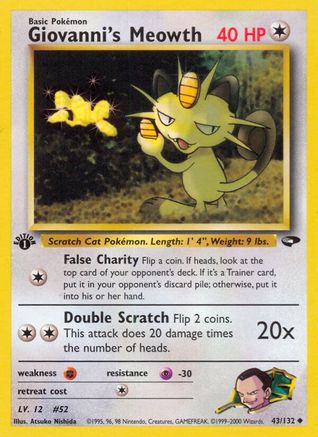 Giovanni's Meowth (43) (1st Edition)