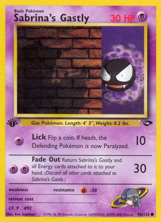 Sabrina's Gastly (96) (1st Edition)
