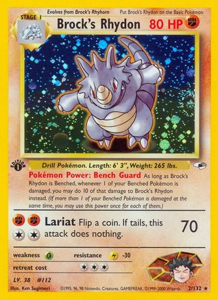 Brock's Rhydon (1st Edition Holofoil)