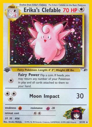 Erika's Clefable (1st Edition Holofoil)