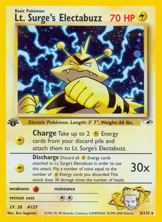 Lt. Surge's Electabuzz (6) (Unlimited Holofoil)