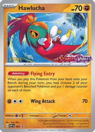Hawlucha - 007 (Prerelease) [Staff] (Holofoil)