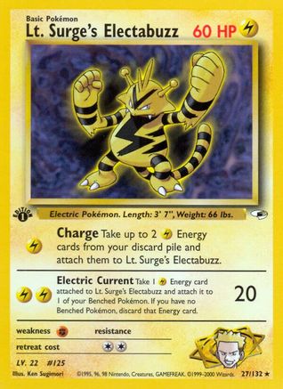 Lt. Surge's Electabuzz (27) (1st Edition)