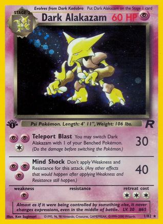 Dark Alakazam (1) (1st Edition Holofoil)