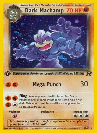 Dark Machamp (10) (1st Edition Holofoil)