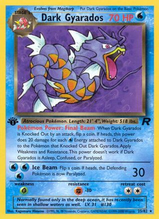 Dark Gyarados (25) (1st Edition)