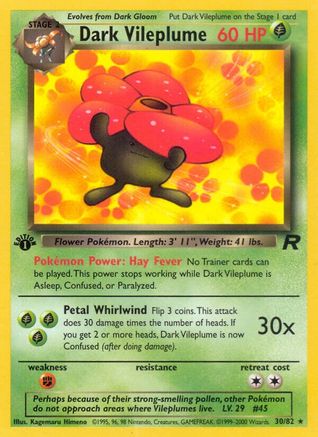 Dark Vileplume (30) (1st Edition)