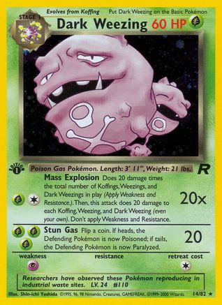 Dark Weezing (14) (Unlimited Holofoil)