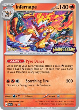 Infernape - 116 (Prerelease) [Staff] (Holofoil)