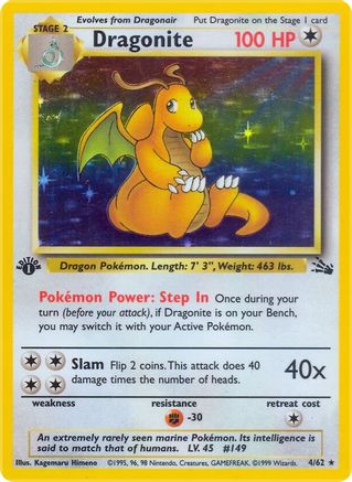Dragonite (4) (1st Edition Holofoil)