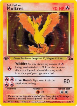 Moltres (12) (1st Edition Holofoil)