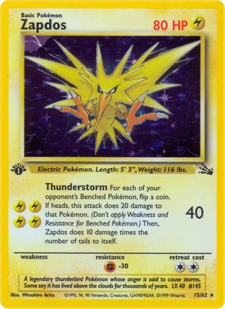 Zapdos (15) (Unlimited Holofoil)
