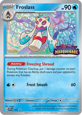 Froslass - 117 (Prerelease) [Staff] (Holofoil)