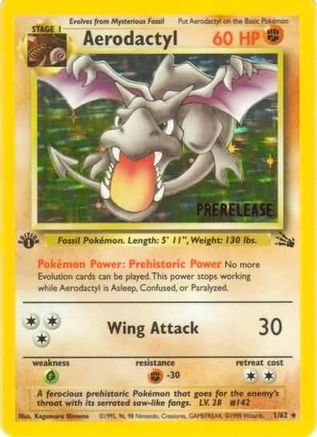 Aerodactyl (Prerelease) (1st Edition Holofoil)