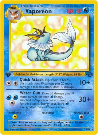 Vaporeon (28) (1st Edition)
