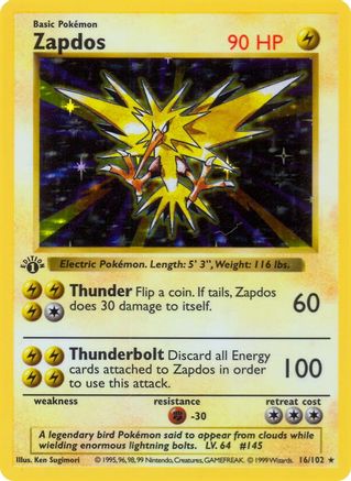 Zapdos (Unlimited Holofoil)
