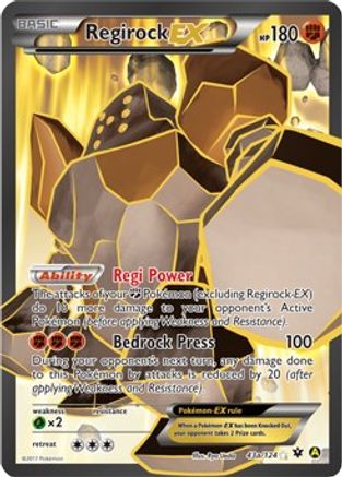 Regirock EX - 43a/124 (Holofoil)