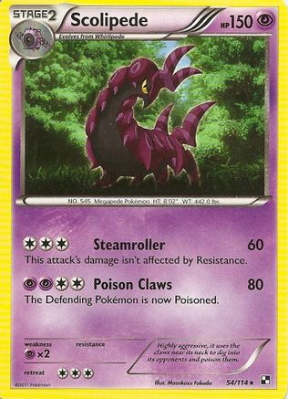 Scolipede - 54/114 (Cracked Ice Holo) (Holofoil)