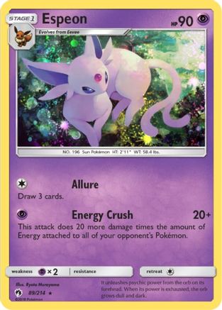 Espeon - 89/214 (Cosmos Holo) (Holofoil)
