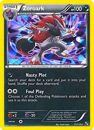 Zoroark - 71/114 (Cracked Ice Holo) (Holofoil)