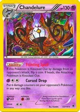 Chandelure - 43/119 (Cosmos Holo) (Holofoil)