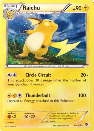 Raichu - 43/146 (Cosmos Holo) (Holofoil)
