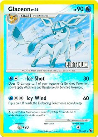 Glaceon - 20/100 [Platinum] (Reverse Holofoil)