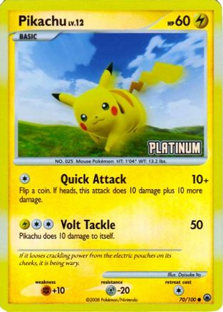 Pikachu - 70/100 [Platinum] (Reverse Holofoil)