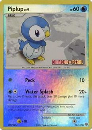 Piplup - 93/130 [Diamond and Pearl] (Reverse Holofoil)