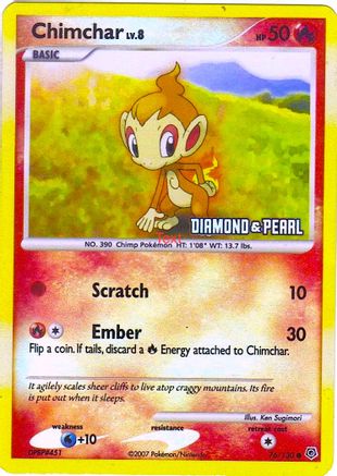Chimchar - 76/130 [Diamond & Pearl] (Reverse Holofoil)